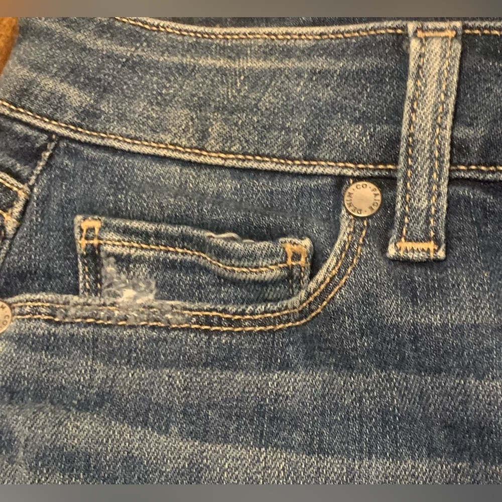 PAIGE Blue Distressed Denim Cutoff Jimmy Jimmy Shorts Sz 25 NWOT - Picture 5 of 14